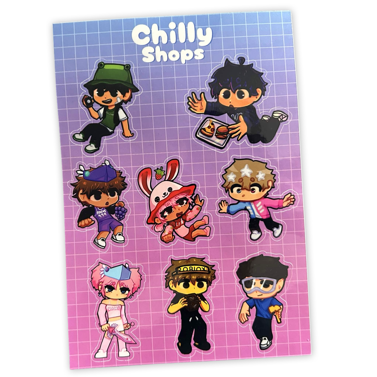 MM2 YOUTUBER STICKER SHEET